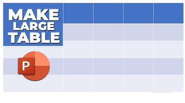 how to make a large table in PowerPoint
