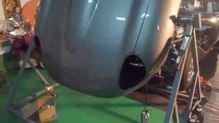 jaguar e type bonnet wiring & start test