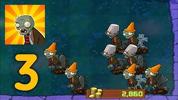 Plants vs. Zombies - Gameplay Walkthrough Part3 - Adventure Night Level 1 - 5 (iOS,Android)