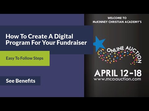 Creating a Digital Program for Your Fundraiser