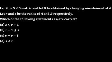 csir net dec 2014 linear algebra rank of a matrix and its properties