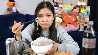 ich esse Mukbang, aber mit 0.000 Kalorien