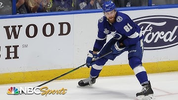 Teamwork between Brayden Point, Erik Cernak leads to Game 1 goal for Lightning | NBC Sports