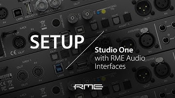 How to setup Studio One with RME Audio Interfaces