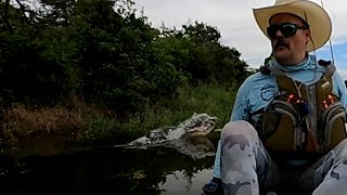 WHEN FISH ATTACK! A kayak bass fishing surprise...