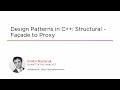 Course preview design patterns in c structural  faade to proxy