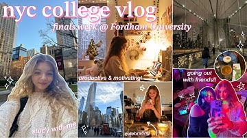 FINALS WEEK IN MY LIFE as a NYC college student @ Fordham Uni ☆｡:* studying, productive, motivating!