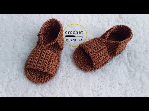 (Crochet) baby sole 12cm- M396 -hướng dẫn móc đế giày mùa hè 12cm cho bé tập đi