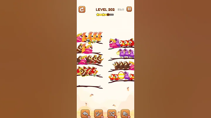 BIRD SORT 2 COLOR PUZZLE GAME🐦      LEVEL 202