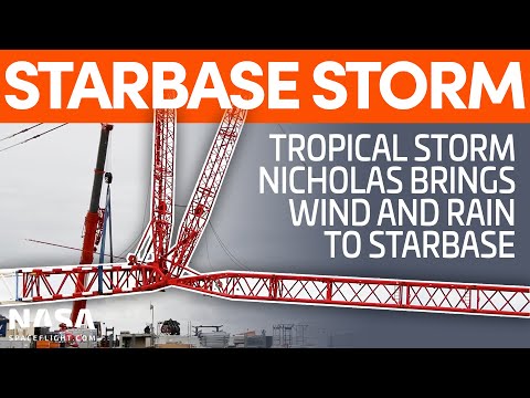 Tropical Storm Nicholas Impacts Starbase | SpaceX Boca Chica