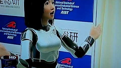 sexual awkwardness between a newscaster and a robot