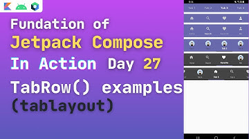 jetpack compose tablayout | jetpack compose tabrow | android compose tabrow | compose tabrow day27