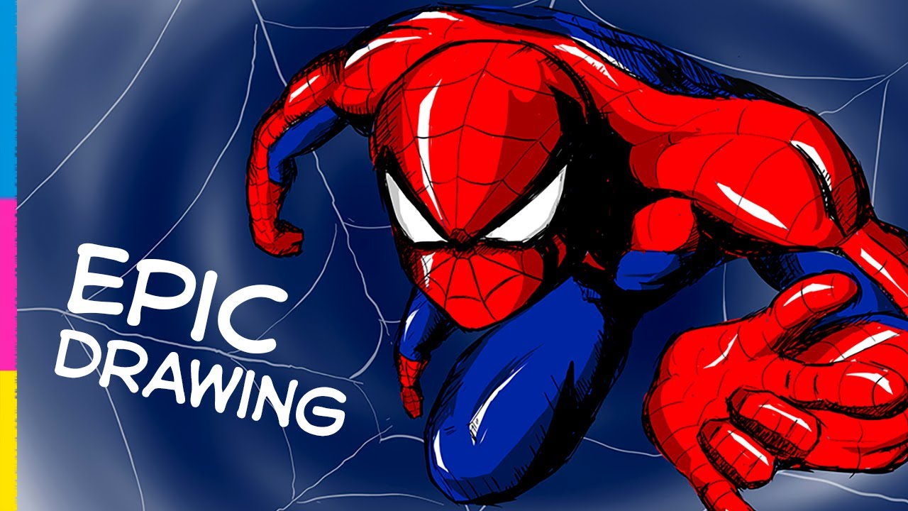 ? HOW to DRAW SPIDERMAN ? Easy jumping pose | Como dibujar al Hombre  Araña facil - YouTube