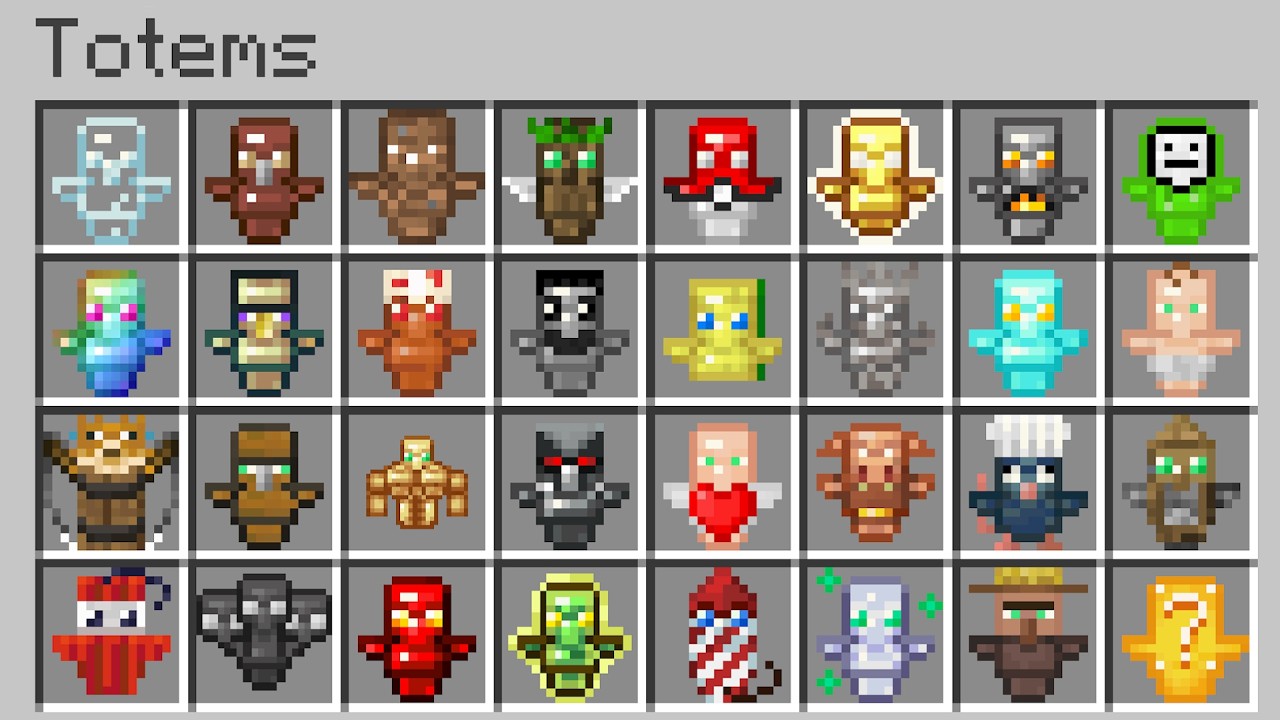 J'ai Codé 32 Totems pour Minecraft...