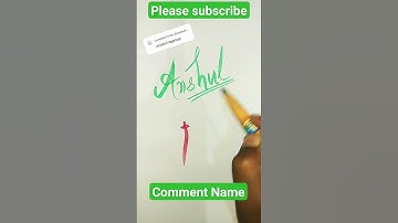 Anshul Rajpoot ❤ ✍️Name writing #handwriting #calligraphy cursive writing #youtubeshorts #yshort