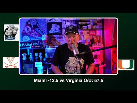 Miami vs Virginia Free College Football Picks and Predictions CFB Tips Saturday 10/24/20