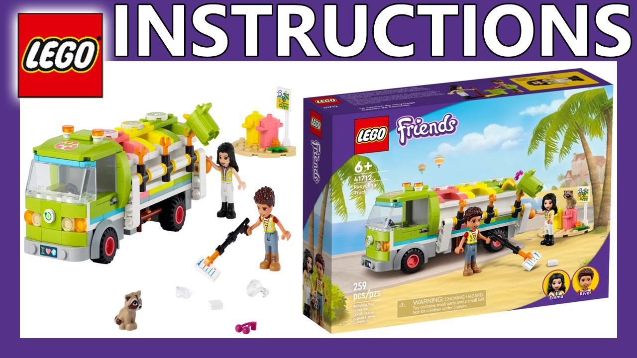 | Instructions 2022 41712 LEGO YouTube LEGO | Friends - | Recycling Truck