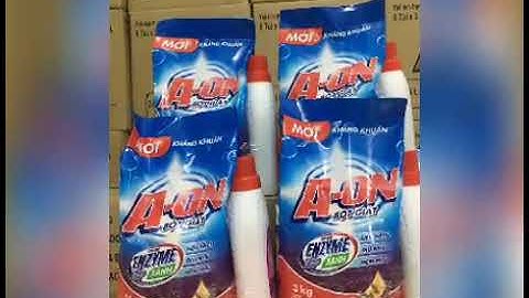 Bột giặt A-on  Công nghệ mới Không dính Bột lên quần áo khi sử dụng cho máy giặt