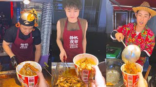 当我有一群摊主朋友，泡面又是满料的一天【懒布知名羊】#vlog #搞笑 #food #挑战