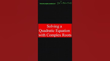 Solving a Quadratic Equation with Complex Roots #shorts
