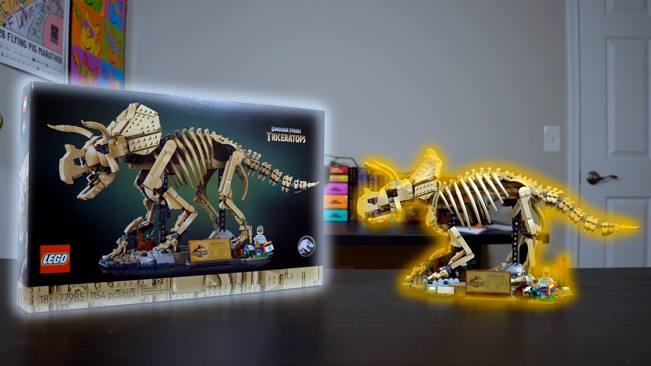 Full Triceratops Dinosaur Lego Build to Sleep or Study | Relaxation with Minecraft Music