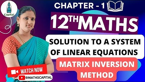 Solution to a System of Linear Equations Class 12 Maths Chapter 1 Matrix Inversion Method Ex1.3