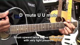 How To Play Guitar Strumming Pattern Tutorial #258 Ed Sheeran Thinking Out Loud @EricBlackmonGuitar