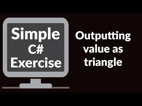 C# Exercise - Triangle output of integer