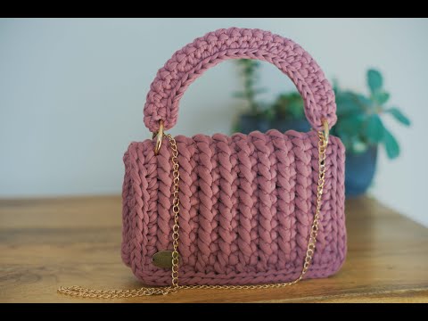 გრეხილი უზორის კლასიკური ხელჩანთა. ნაწილი II(a). Woven pattern classic handbag. Part II(a).