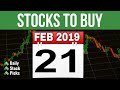 Stocks to buy now for Feb 21 2019