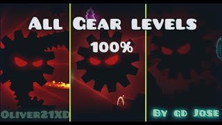 Geometry dash (41) Todos los niveles de la saga Gear-By Gd Jose