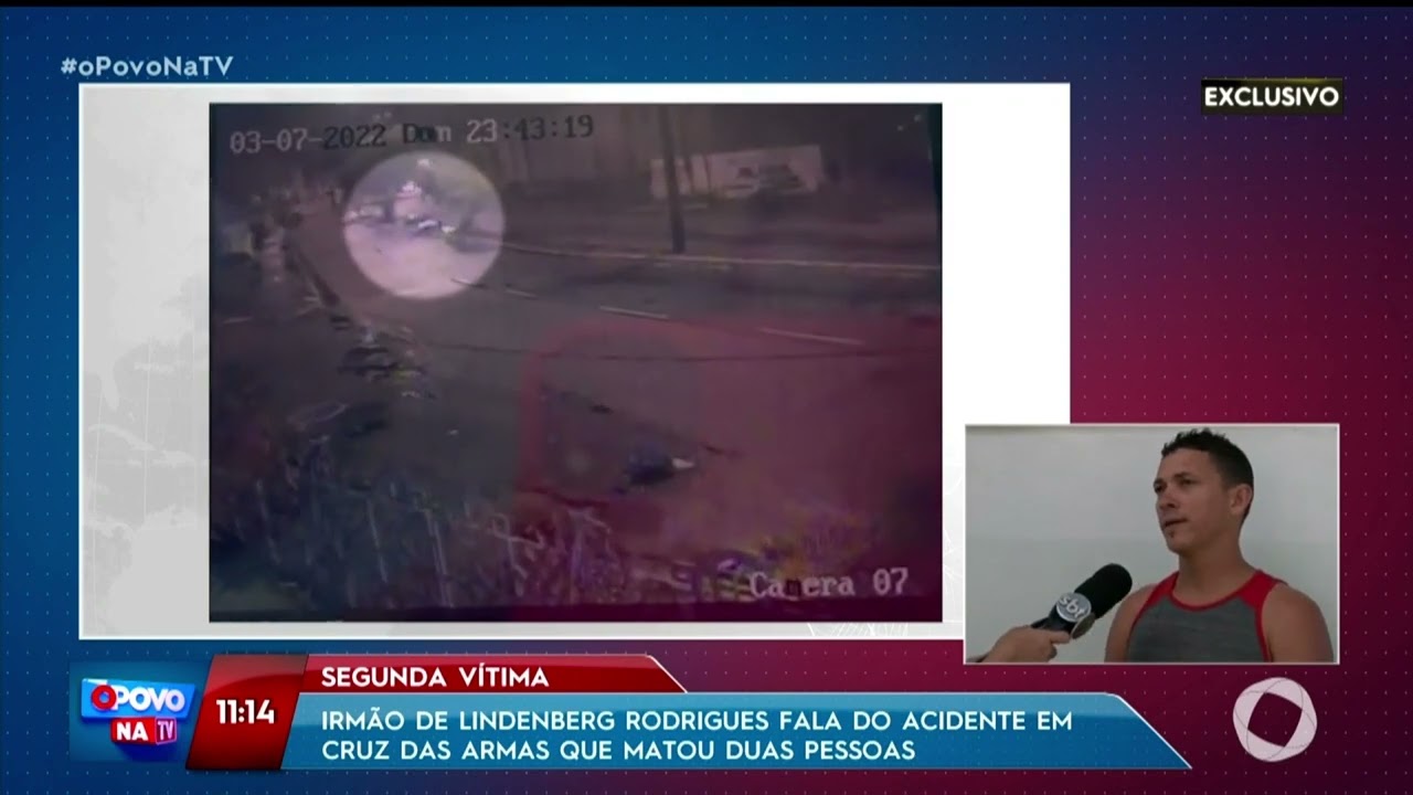 Irmão de Lindenberg Rodrigues fala do acidente em Cruz das Armas que matou duas pessoas