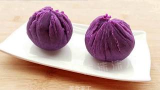 【料理就醬簡單】紫薯糯米茶巾絞的做法