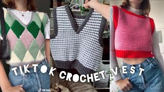 TIKTOK CROCHET COMPILATION (sweater vests edition)🧶