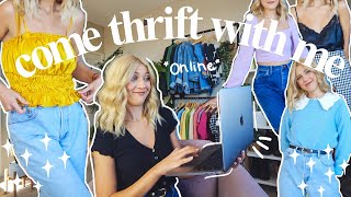 come thrift with me for spring 2021 fashion trends | a very colorful SPRING try on thrift haul
