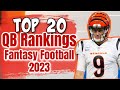 Top 20 QB Rankings Fantasy Football 2023