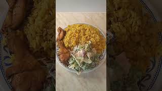 YOU CANT RESIST THIS DELICIOUS ? SCRAMBLED EGGS ? RICE ? SALAD ? FRIED CHICKEN ? TOO YUMMY ??????