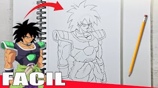 Como Dibujar a Broly Paso a Paso a Lápiz