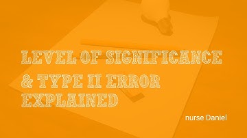 Level of Significance(Type 1 and Type2 error Explained),Hypothesis