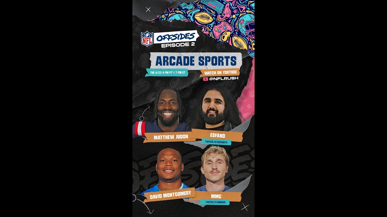 NFL Players, MMG & Esfand Compete in an ULTIMATE Arcade Sports Battle ! | NFL Offsides