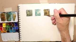 HOUSE PAINTING with a Limited Palette and Indigo Handmade Watercolor Paper