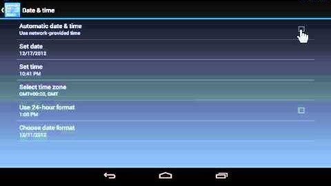 Google Nexus Change the Time Zone