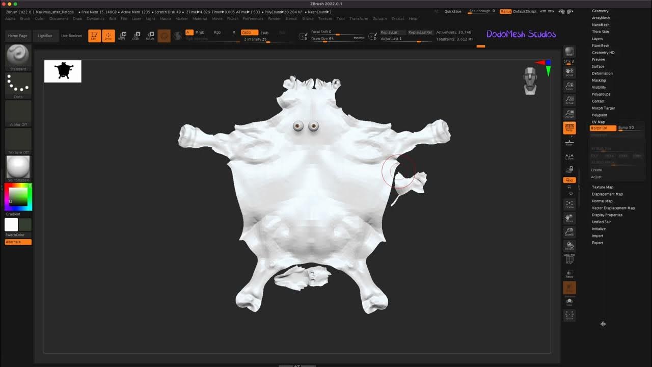 Part 65 exporting body from Zbrush for Substance Painter YouTube