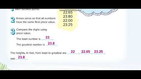 Grade 5 Chapter 1 Lesson 8 Order Whole Numbers and Decimals
