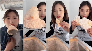 ORANGE FREEZER FROST 🧡 || ICE EATING || ASMR FREEZER FROST || HER SOLO 🧊❄️ screenshot 5