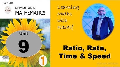 Ratio, Rate, Time, & Speed Unit # 9 Lecture #1  Syllabus D-Math
