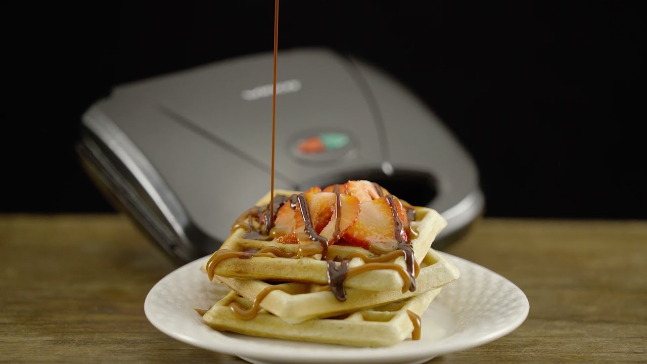 Waflera Eletrica Maquina para hacer waffles con Doble Plancha Antiadhe –