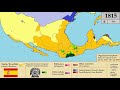Map: Mexican War of Independence/ Independencia de México (1810-1821)  - Every week