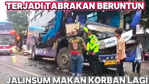 TERJADI TABRAKAN BERUNTUN DI JALINSUM‼️ BANYAK KORBAN BERJATUHAN #viralvideo #bus 