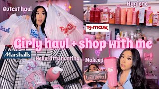 SHOP WITH ME + GIRLY COLLECTIVE HAUL ♡ (juicy couture, Kylie Skin, too faced, &amp; hello kitty)